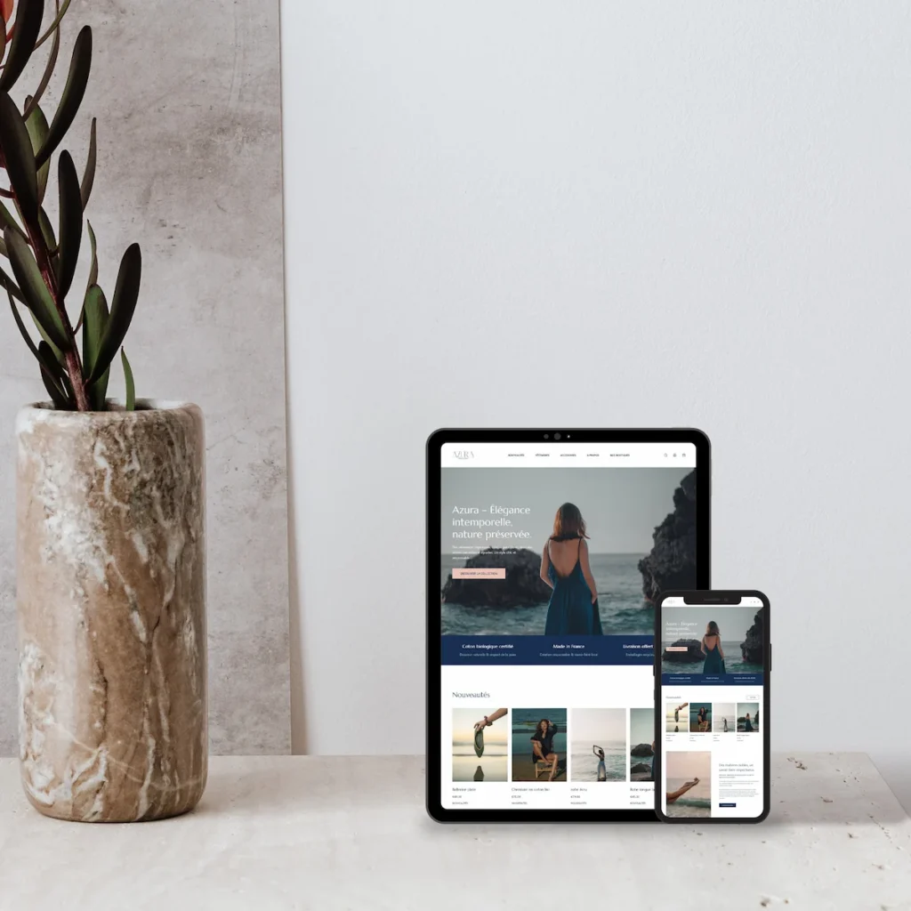 Création d'un site e-commerce wordpress pour une boutique de vêtements femme par Dunélia Studio